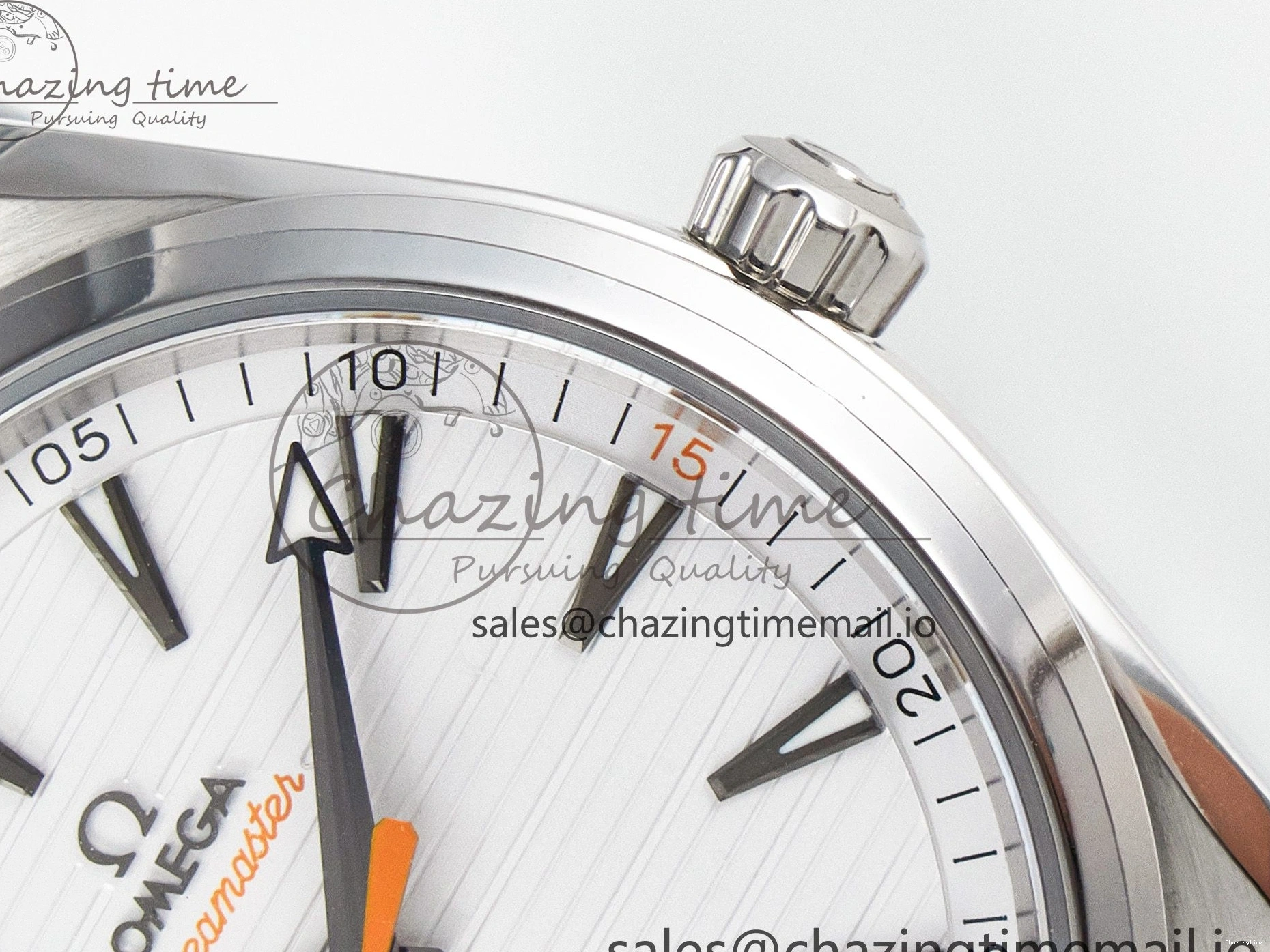 0302 ModernLook Aqua Terra 150M Master Chronometers VSF 1:1 Best Edition White Dial Orange Hand on SS Bracelet A8900 Super Clone 7650